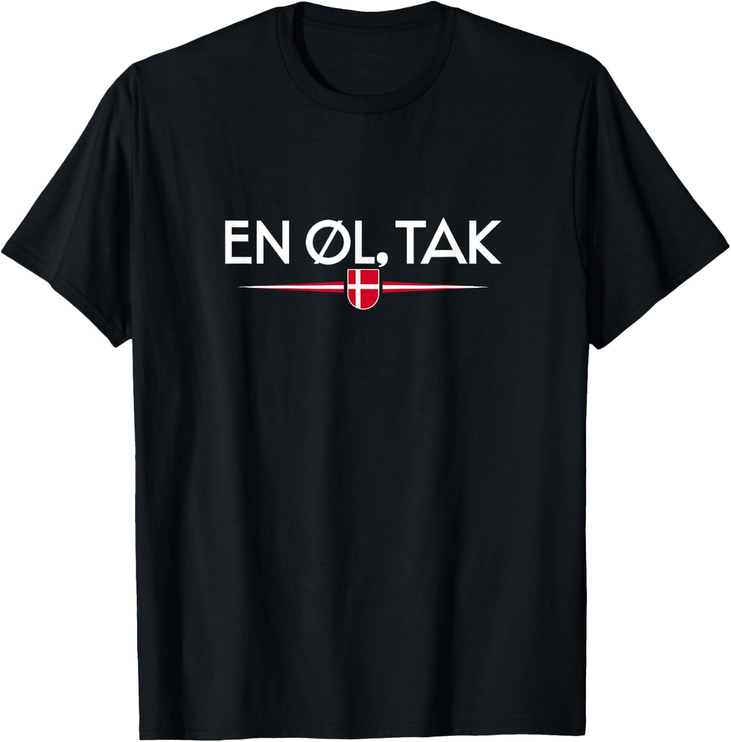 En øl tak - Denmark T-Shirt - T-Shirt | Black