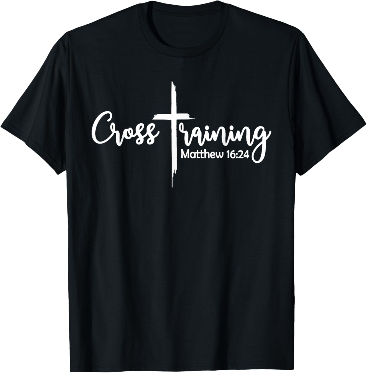 Cross training bible verse jesus faith religious christian T-Shirt - T-Shirt | Black