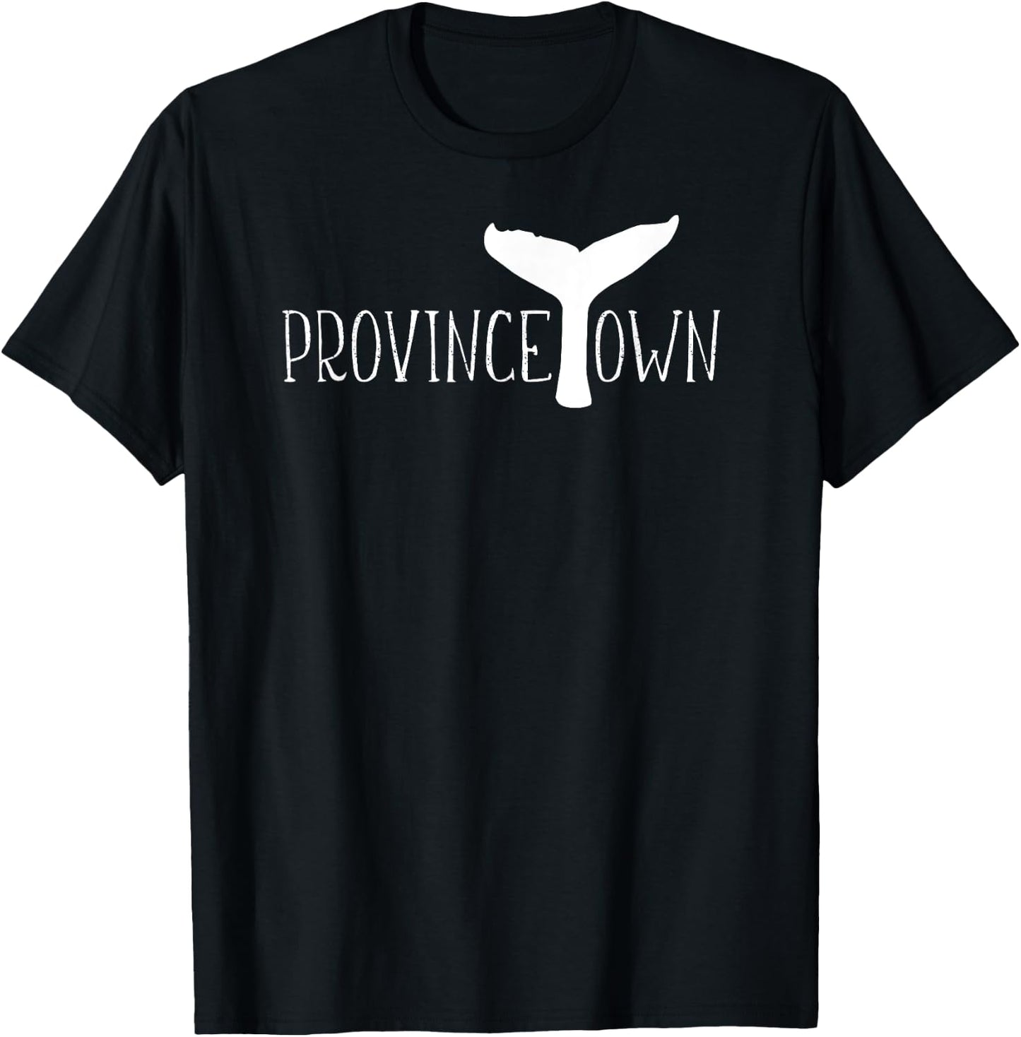 Provincetown Massachusetts Whale Tail Coastal Whale Watching T-Shirt - T-Shirt | Black