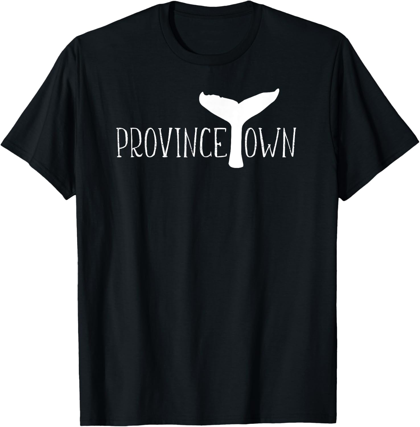 Provincetown Massachusetts Whale Tail Coastal Whale Watching T-Shirt - T-Shirt | Black