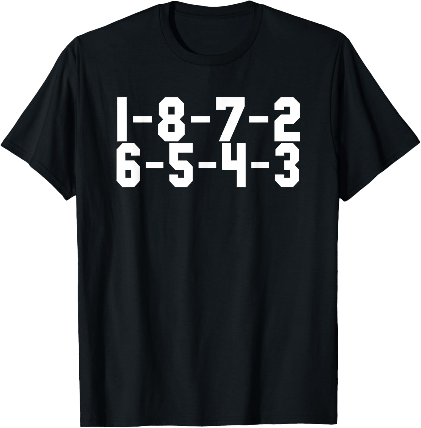 V8 Engine 1-8-7-2-6-5-4-3 Fire Order T-Shirt - T-Shirt | Black