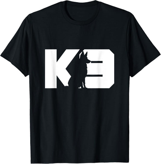 K9 Police Dog Silhouette K9 Handler Police Dog Trainer Women T-Shirt - T-Shirt | Black