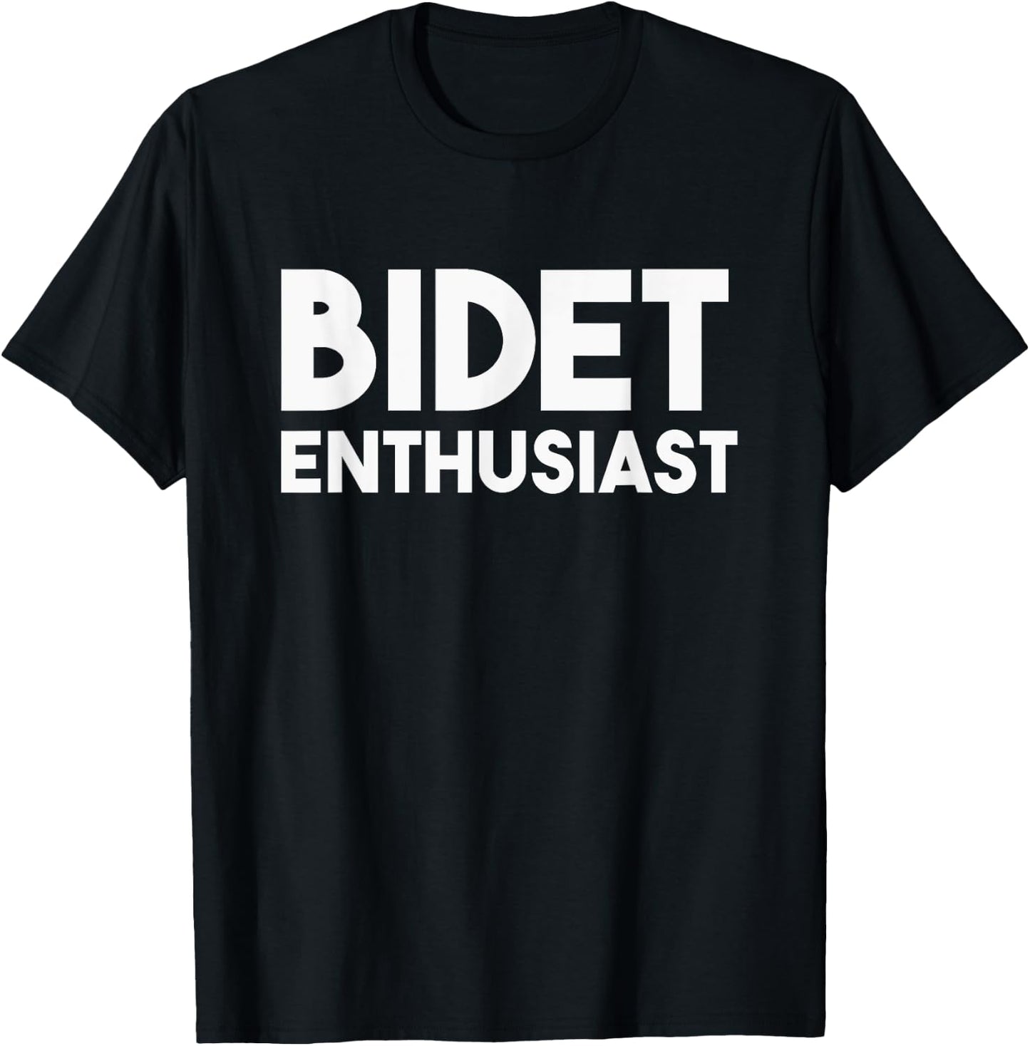 Funny Potty Gift "Bidet Enthusiast" T-Shirt - T-Shirt | Black