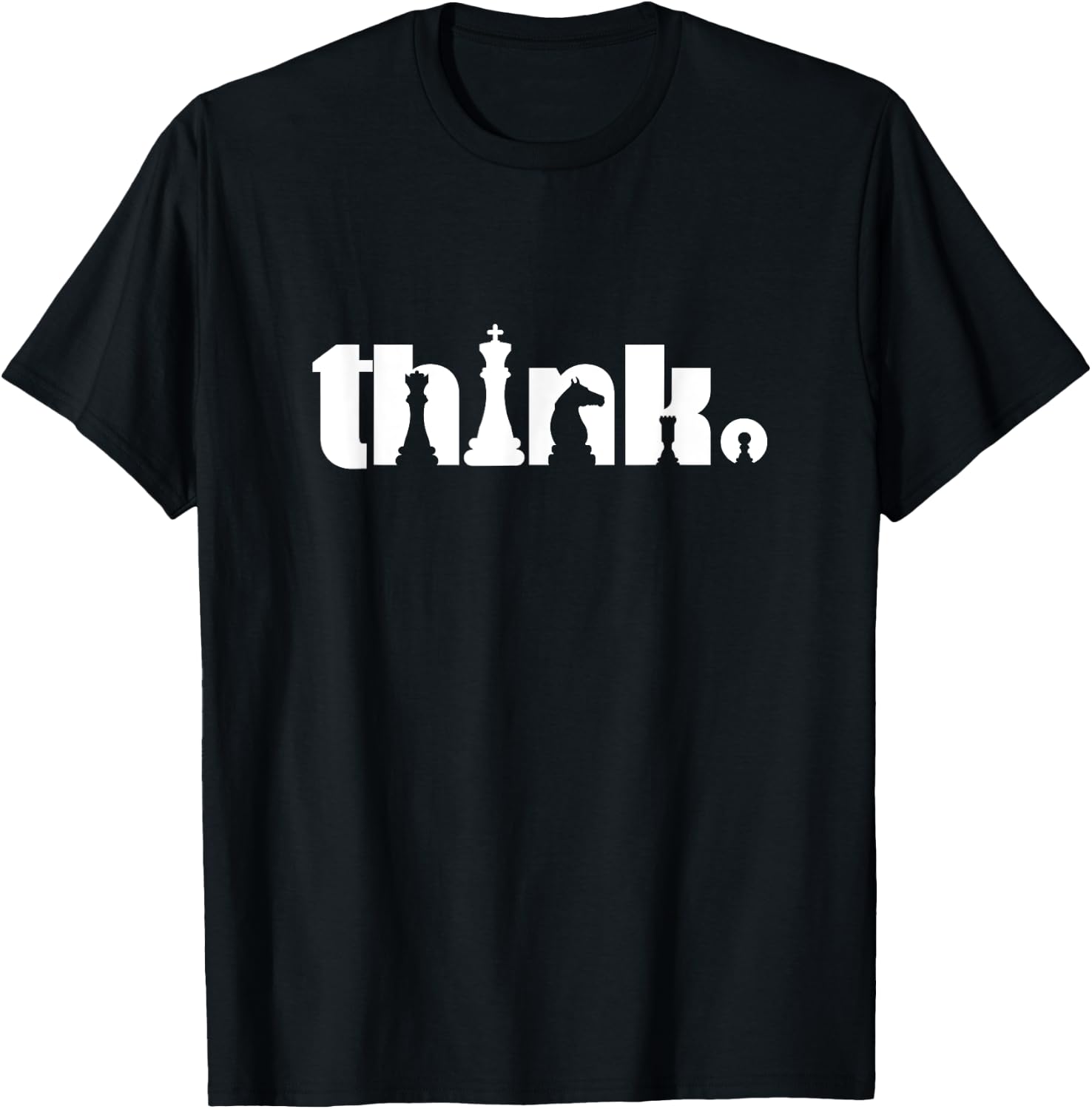 Think Chess Player Chess Game T-Shirt - T-Shirt | Black