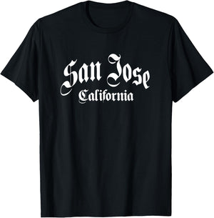 San Jose - California - Old School Design - Classic T-Shirt - T-Shirt | Black