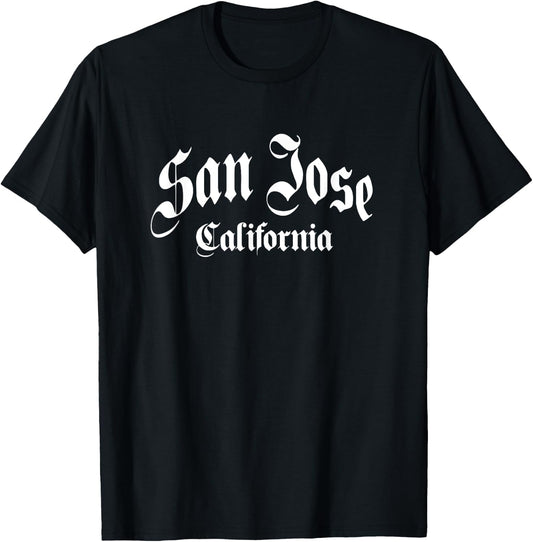 San Jose - California - Old School Design - Classic T-Shirt - T-Shirt | Black
