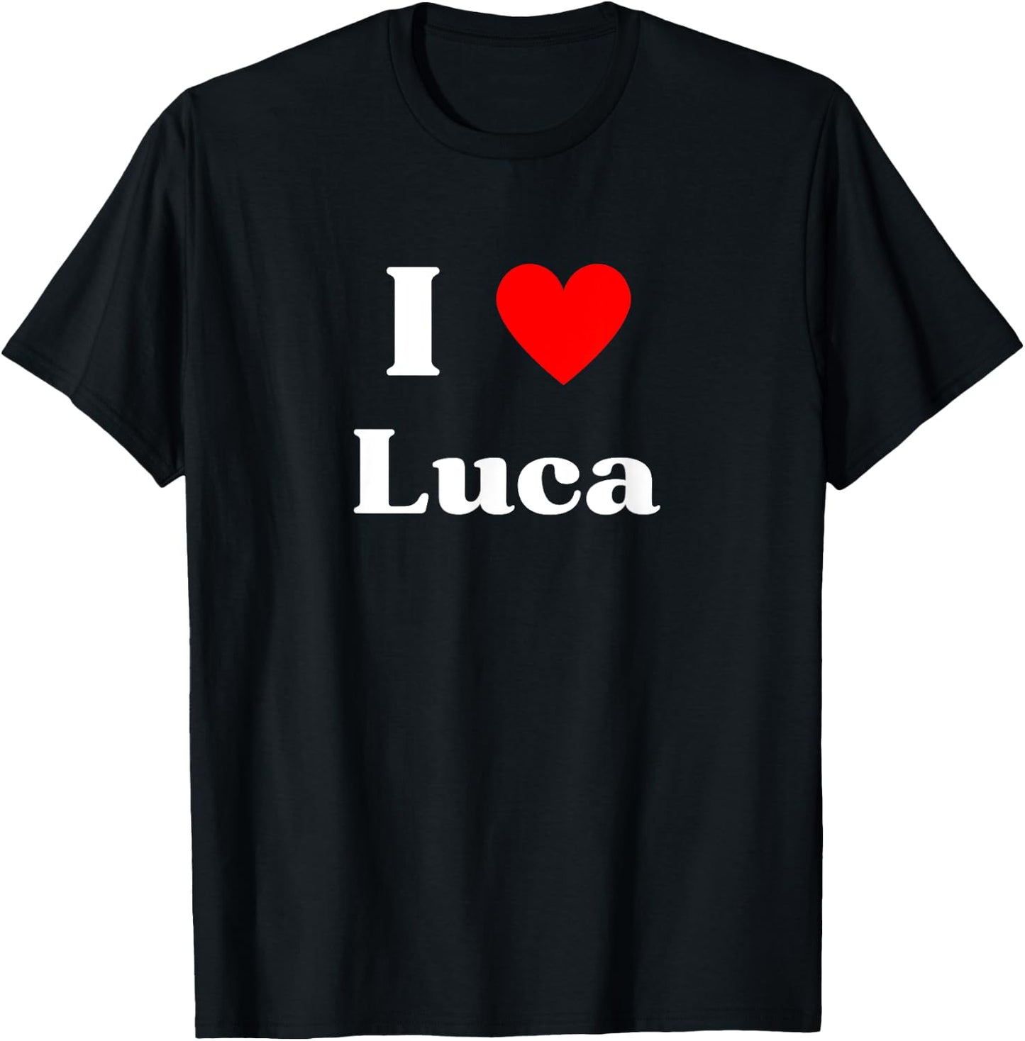 Fun Graphic-I Love Luca T-Shirt - T-Shirt | Black