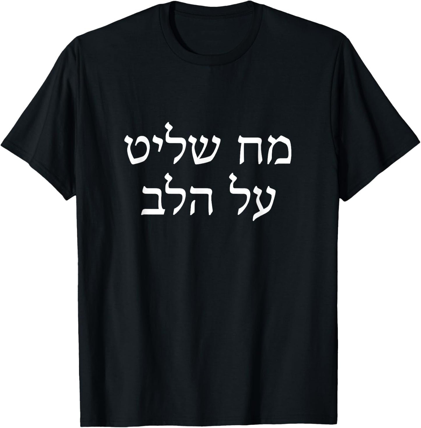 Mind Rules over the Heart Chabad Rebbe Jewish Torah Hebrew T-Shirt - T-Shirt | Black