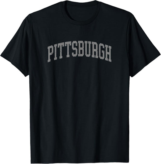 Pittsburgh Souvenir Retro Preppy Throwback T-Shirt - T-Shirt | Black