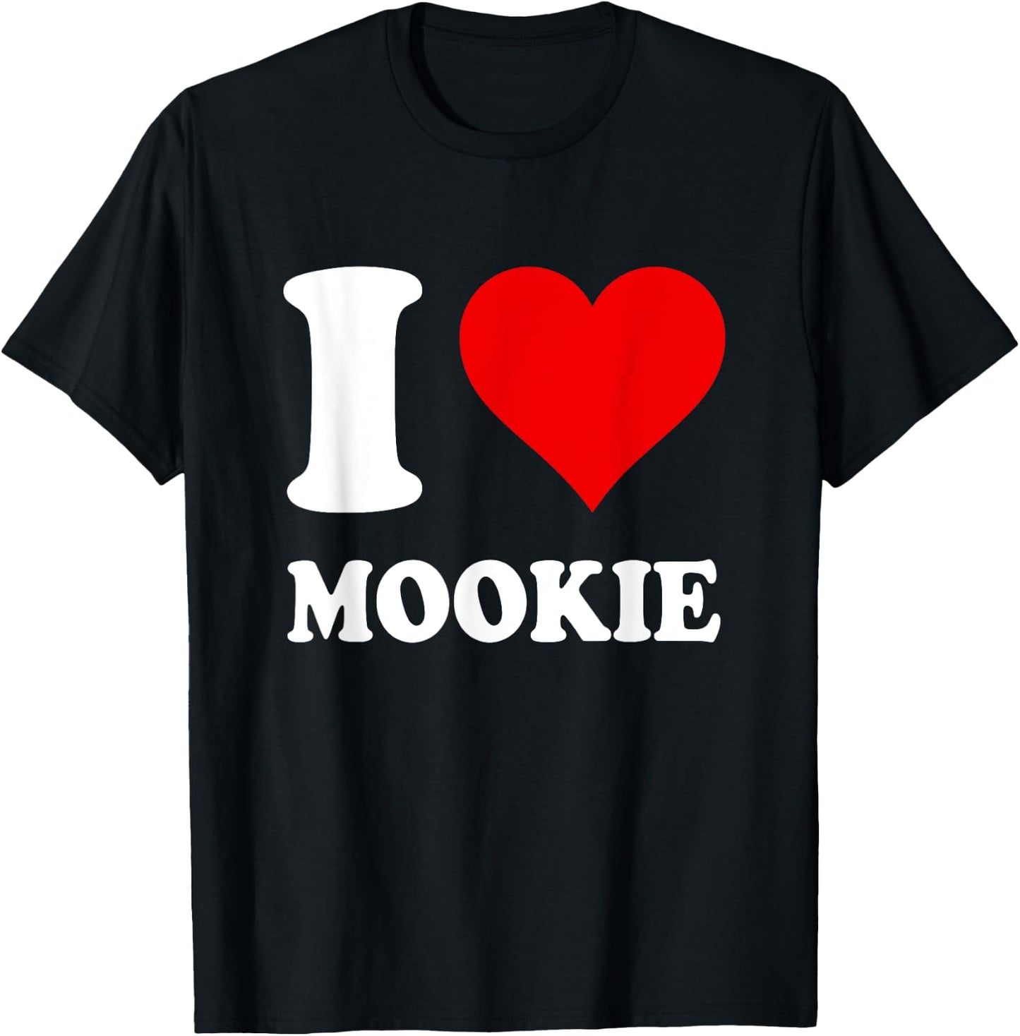 Red Heart I Love Mookie T-Shirt - T-Shirt | Black