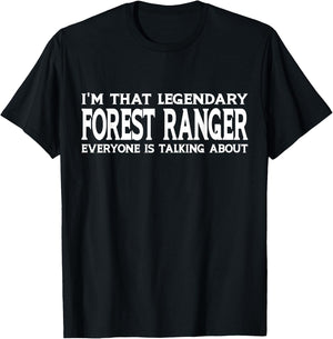 Forest Ranger Job Title Employee Funny Worker Forest Ranger T-Shirt - T-Shirt | Black
