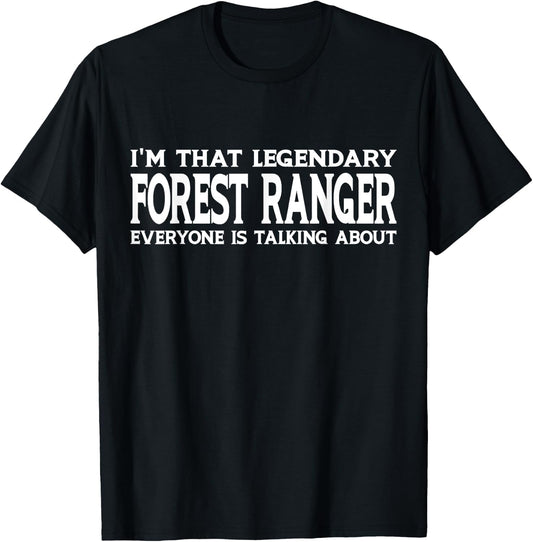 Forest Ranger Job Title Employee Funny Worker Forest Ranger T-Shirt - T-Shirt | Black