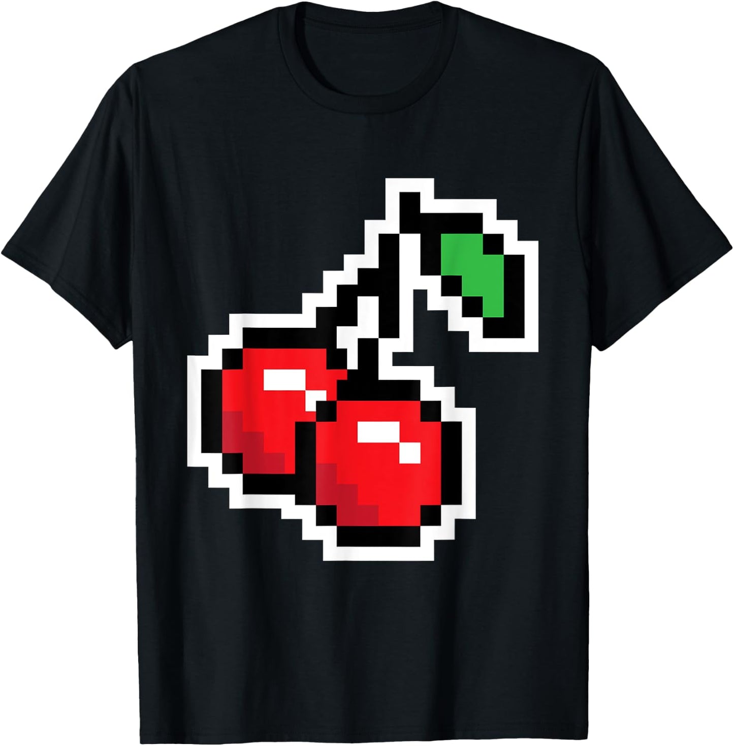 Pixel Cherries 80s Video Game Halloween Costume Easy Group T-Shirt - T-Shirt | Black