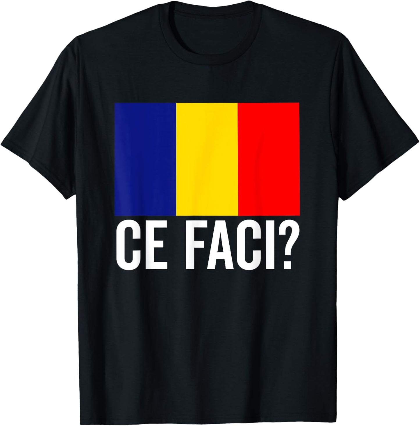 Romanian Flag Map Women KidsRomania Souvenir Ce Faci T-Shirt - T-Shirt | Black