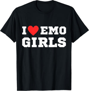 I love emo girls | Emo T-Shirt - T-Shirt | Black