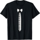 Cute Piano Women Piano Tie Keyboard Player Musician T-Shirt - T-Shirt | Black