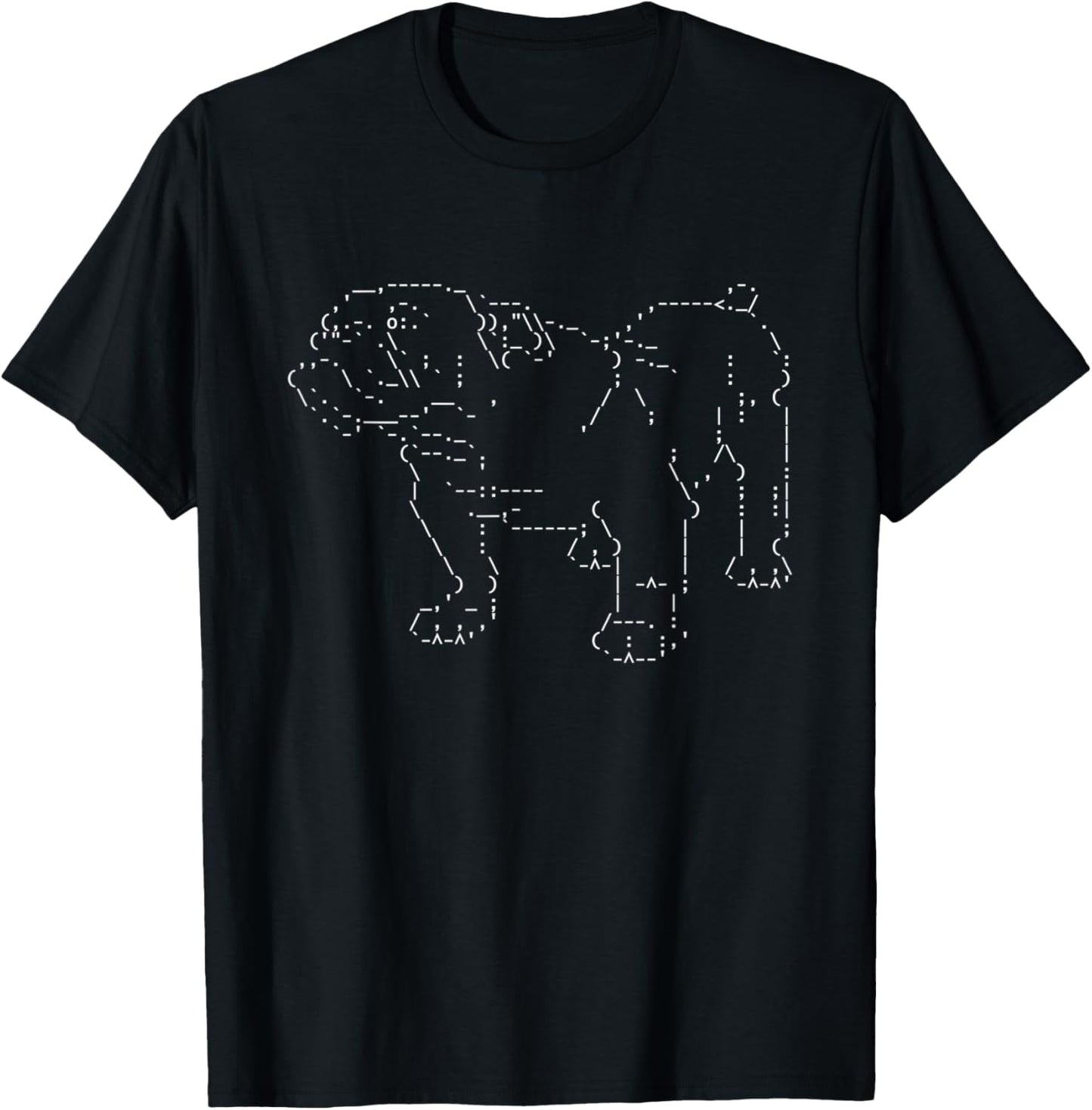 Retro ASCI Art Dog V4, Bull Dog, Dark Women T-Shirt - T-Shirt | Black