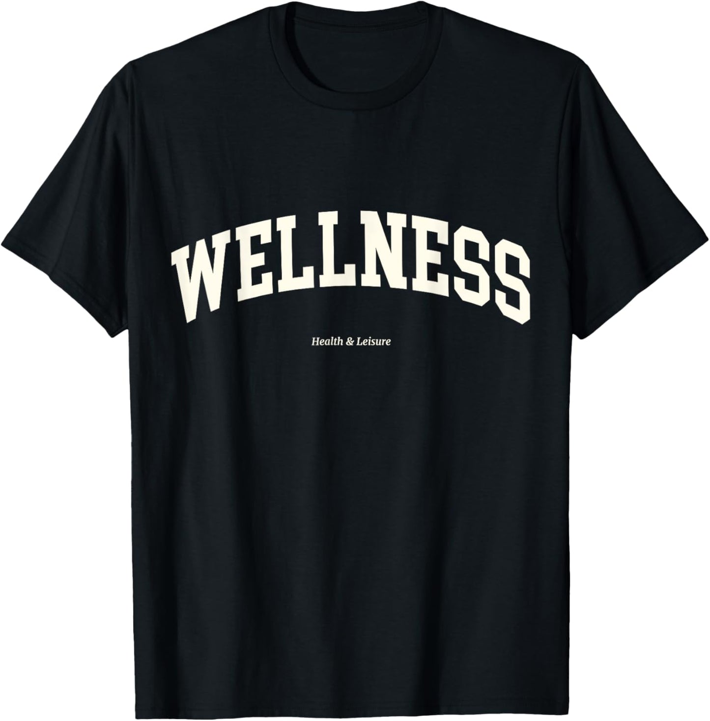 Wellness Retro Health Club Sporty 90s Athleisure Aesthetic T-Shirt - T-Shirt | Black
