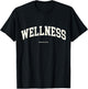 Wellness Retro Health Club Sporty 90s Athleisure Aesthetic T-Shirt - T-Shirt | Black
