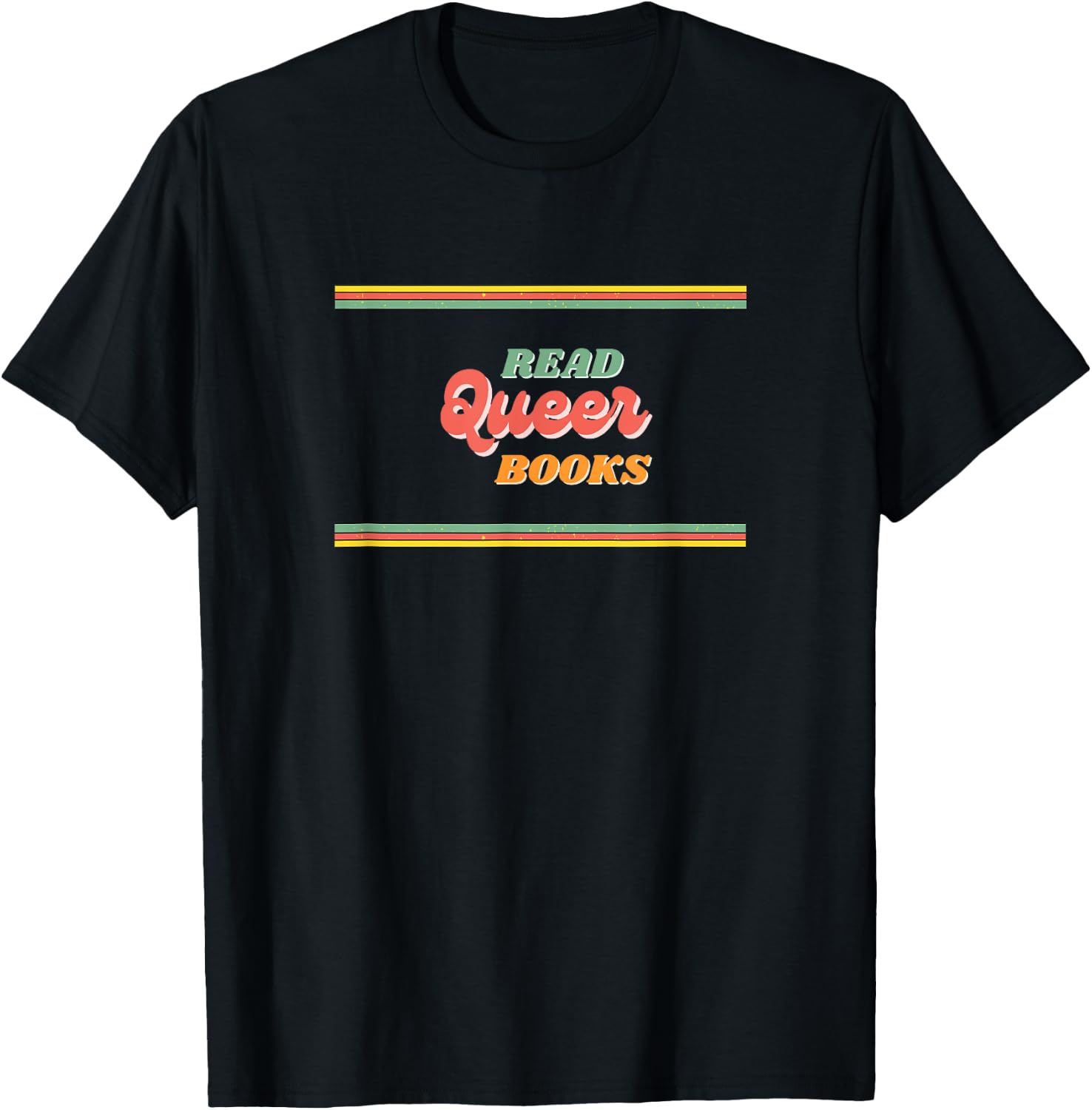 Read Queer Books Retro T-Shirt - T-Shirt | Black
