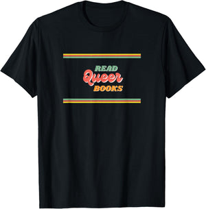 Read Queer Books Retro T-Shirt - T-Shirt | Black