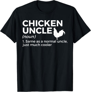 Chicken Uncle Definition For Chicken Lover Funny Farmer T-Shirt - T-Shirt | Black