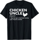 Chicken Uncle Definition For Chicken Lover Funny Farmer T-Shirt - T-Shirt | Black