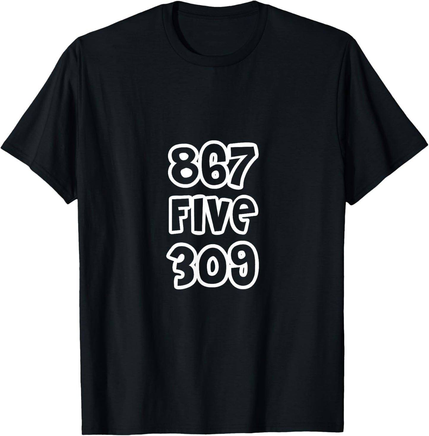 8675309 Nostalgic and Funny 80s T-Shirt - T-Shirt | Black