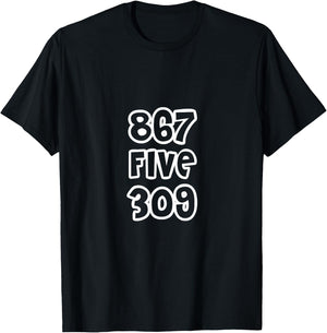 8675309 Nostalgic and Funny 80s T-Shirt - T-Shirt | Black