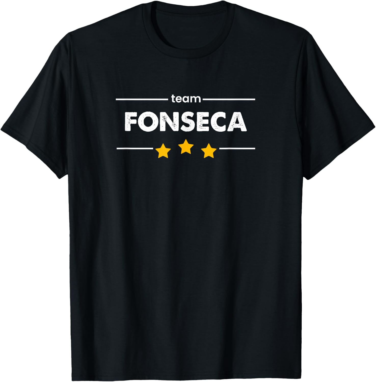 Family Name Surname or First Name | TEAM FONSECA T-Shirt - T-Shirt | Black