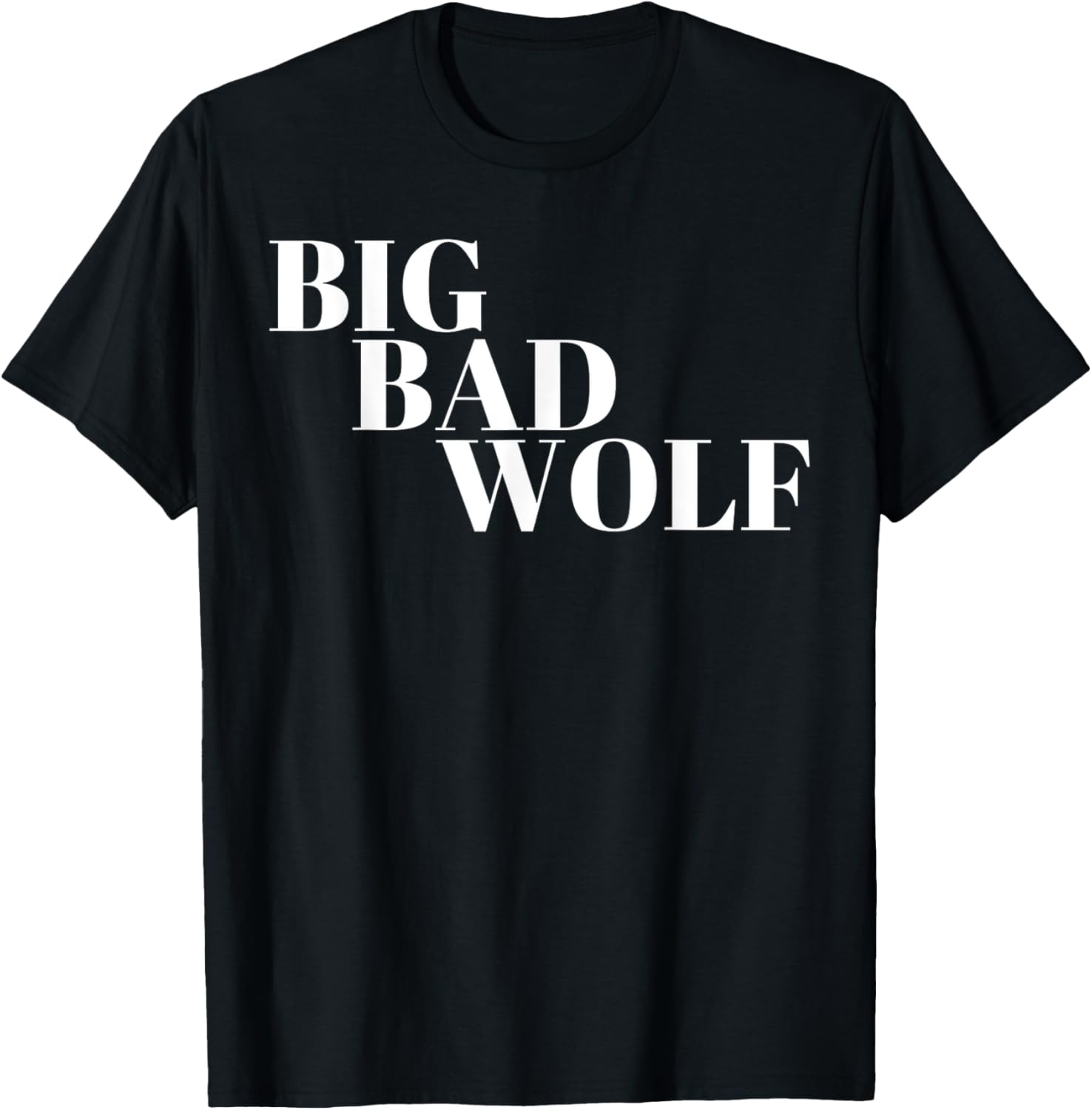 Big Bad Wolf White T-Shirt - T-Shirt | Black