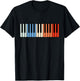 Vintage Piano Funny Pianist Music Keyboard Musician Outfit T-Shirt - T-Shirt | Black
