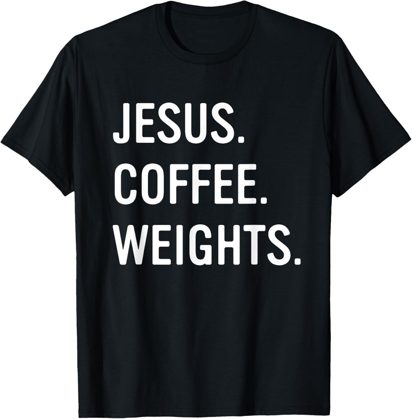 Christian Jesus Coffee Weights Gym Workout T-Shirt - T-Shirt | Black