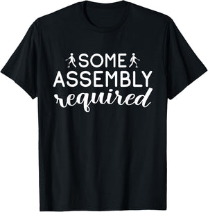 Funny "Some Assembly Required" Amputee T-Shirt - T-Shirt | Black