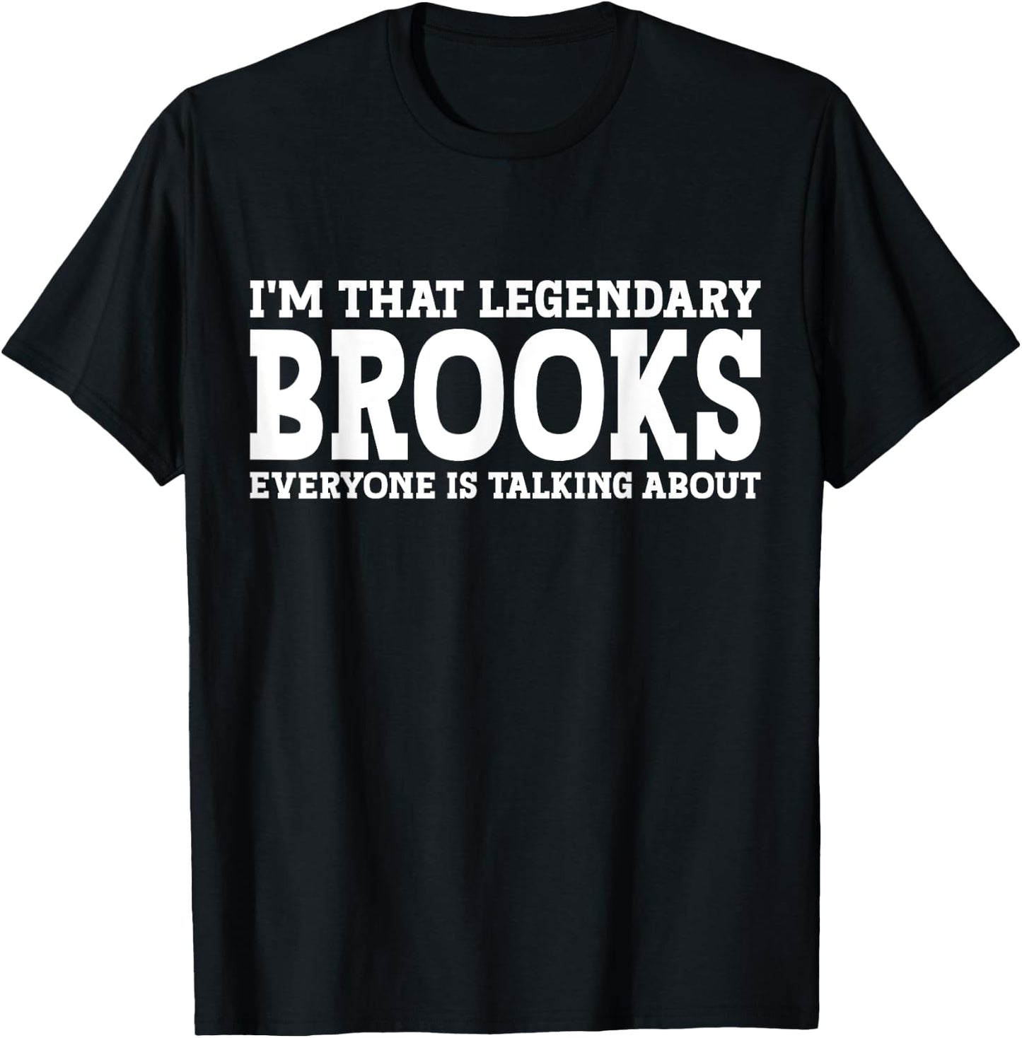 Brooks Surname Funny Team Family Last Name Brooks T-Shirt - T-Shirt | Black