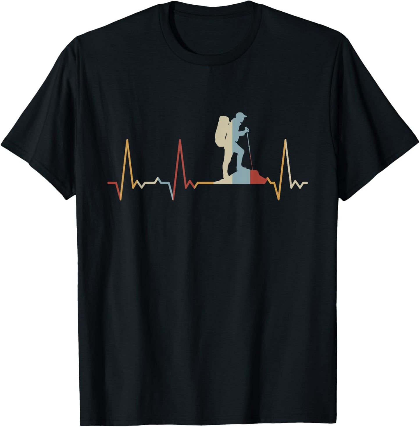 Heartbeat Hiking T-Shirt - T-Shirt | Black