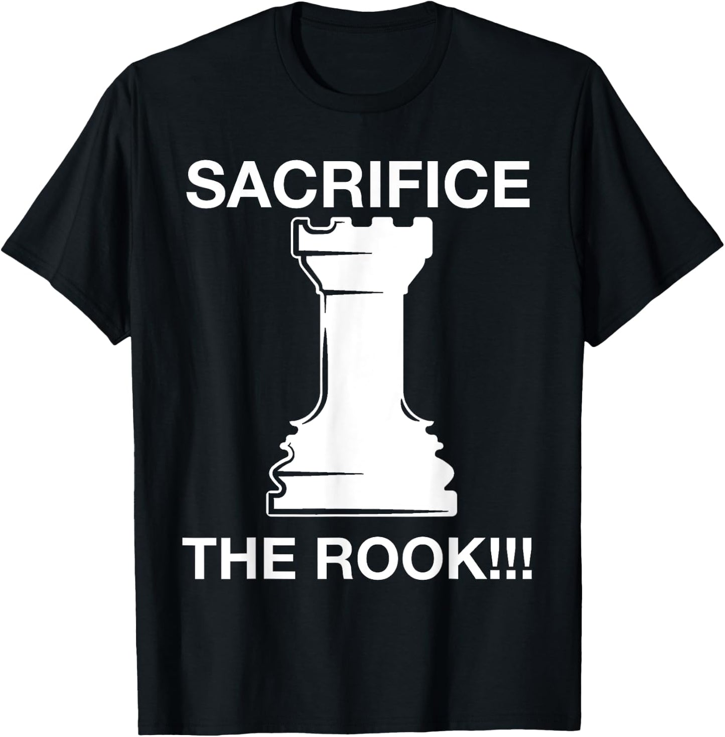 Funny Chess Player Chess Sacrifice the Rook Meme Online Game T-Shirt - T-Shirt | Black
