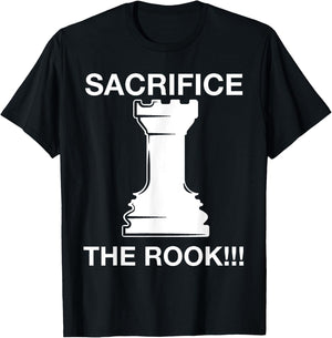 Funny Chess Player Chess Sacrifice the Rook Meme Online Game T-Shirt - T-Shirt | Black