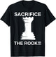 Funny Chess Player Chess Sacrifice the Rook Meme Online Game T-Shirt - T-Shirt | Black