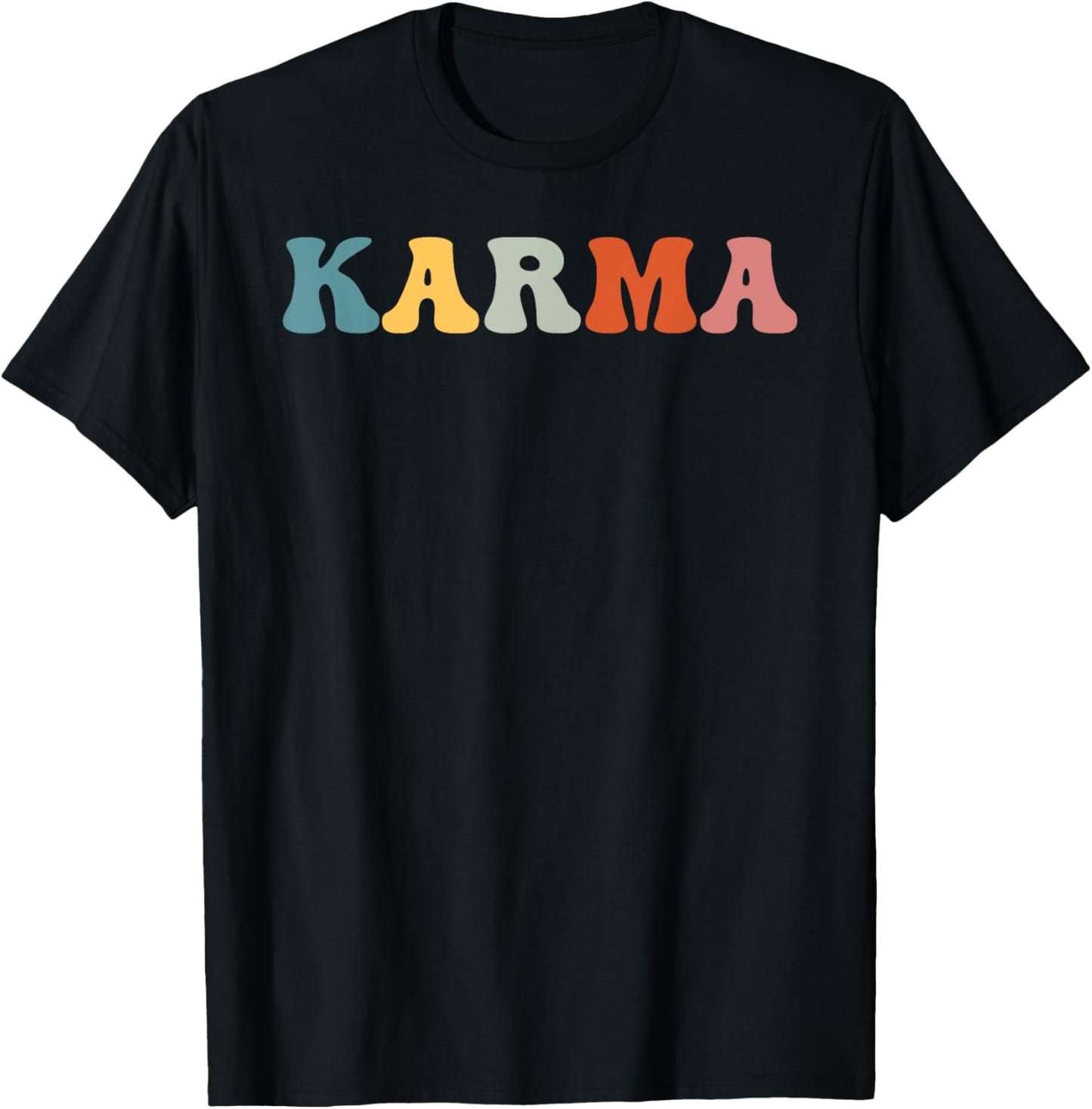 Karma Groovy Retro Shirt Karma Funny T-Shirt - T-Shirt | Black