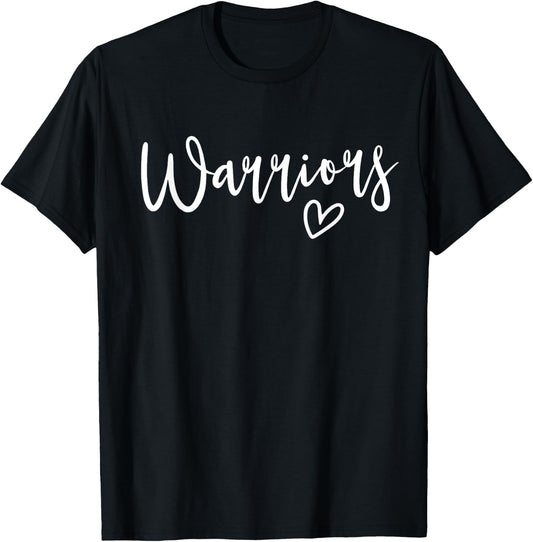Warriors High School Warriors Sports Team Women's Warriors T-Shirt - T-Shirt | Black