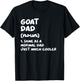 Goat Dad Definition Funny T-Shirt - T-Shirt | Black