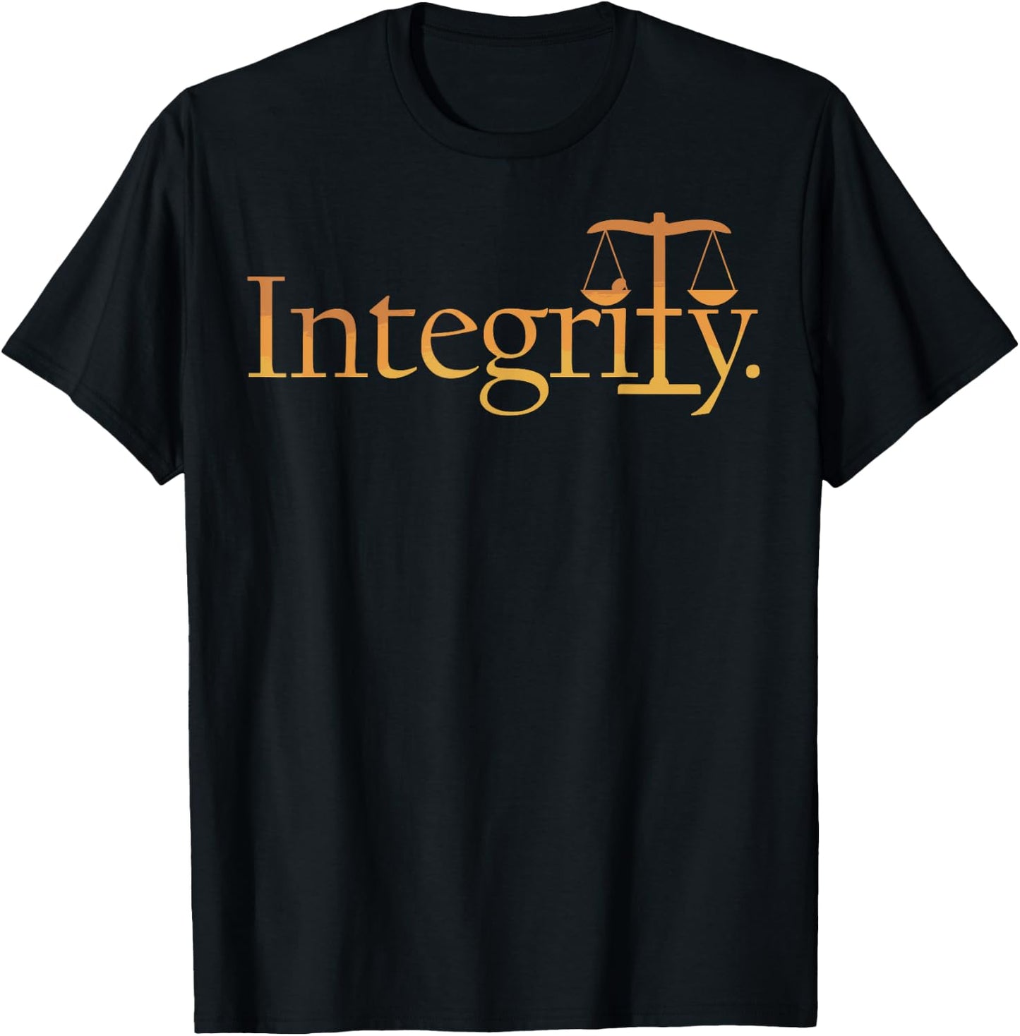 Integrity Word Slogan Statement T-Shirt - T-Shirt | Black