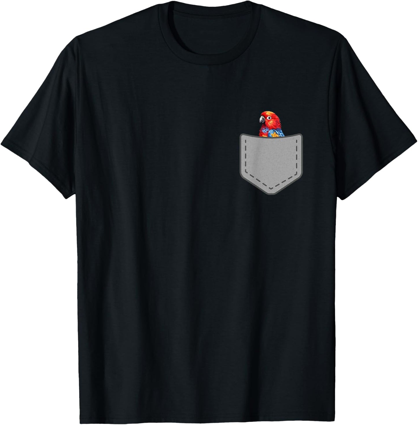 Funny Rosella Bird In Your Pocket T-Shirt - T-Shirt | Black