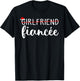 Fiancee Fiance Engaged Couples Matching Christmas Pajama T-Shirt - T-Shirt | Black