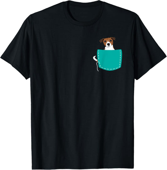 Jack Russell Dog In A Pocket - Dog Owner Animal Whisperer Women Girls Kids T-Shirt - T-Shirt | Black