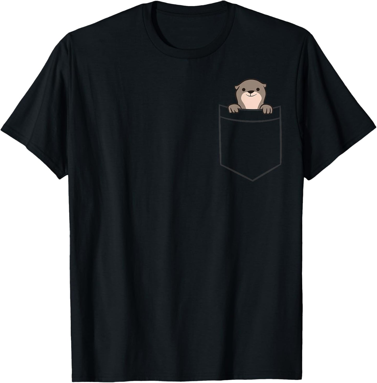 Otter In The Pocket Cute Otter T-Shirt - T-Shirt | Black