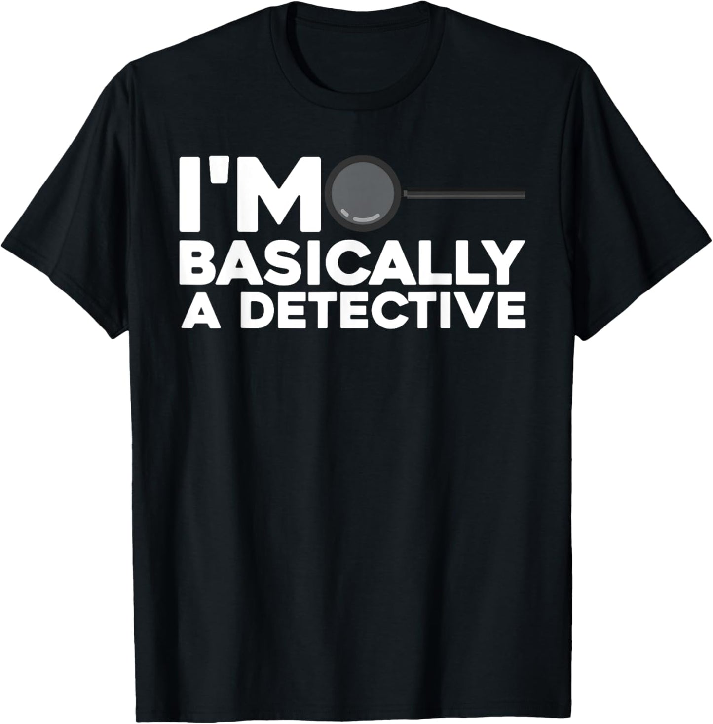 Funny Detective Art Women Kids True Crime Morbid Spy T-Shirt - T-Shirt | Black