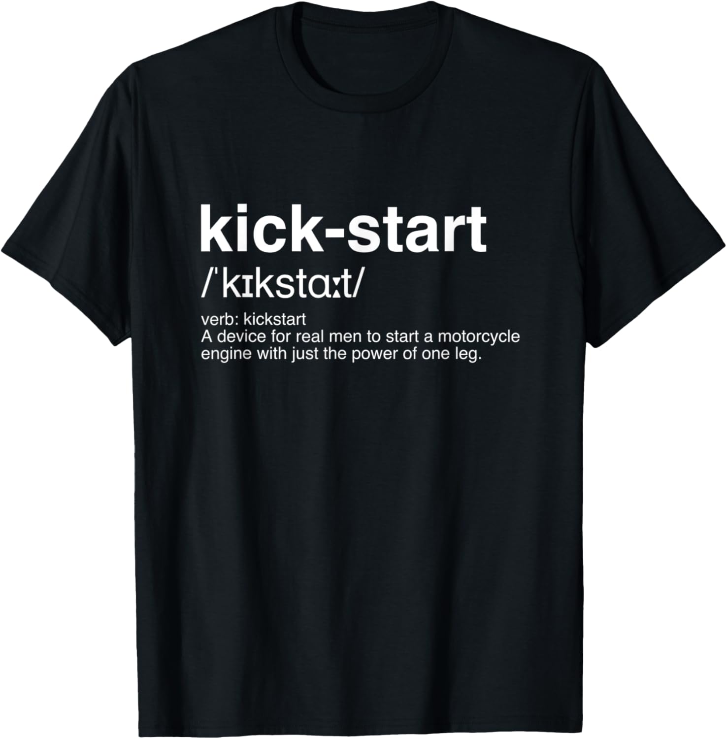 Funny Motocross kickstart or MX rider with kick starter T-Shirt - T-Shirt | Black