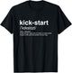 Funny Motocross kickstart or MX rider with kick starter T-Shirt - T-Shirt | Black